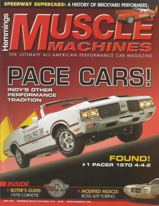 HEMMINGS MUSCLE MACHINES 2012 MAY - PACE CAR Spcl, BOSS 9 TORINO, SS SAVOY